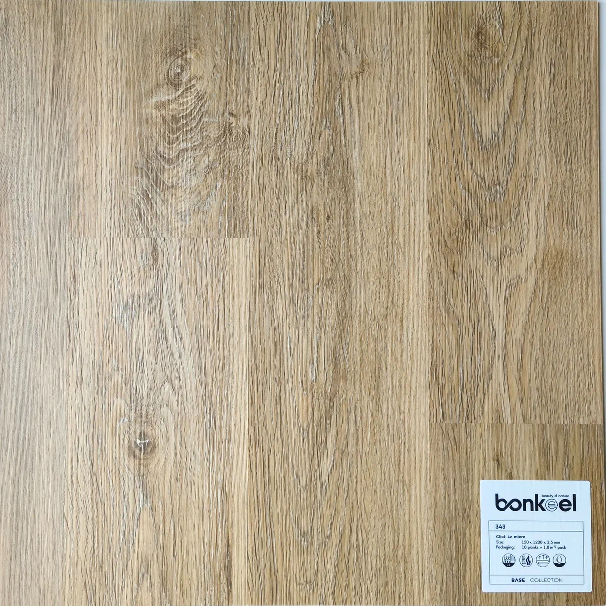 Плитка ПВХ "Bonkeel" Base New 343 (1220*150*3,5 мм) — купить в Череповце