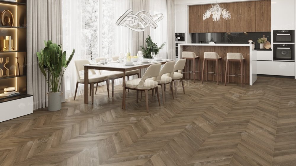LVT плитка "Alpine Floor" Дуб Насыщенный (555*127*2,5 мм) — купить в Череповце