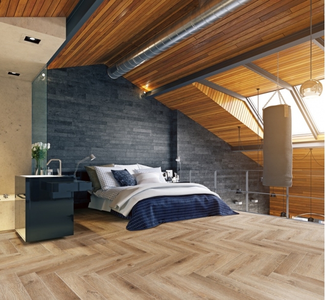 Виниловый ламинат SPC "Cronafloor" Herringbone Дуб Монпелье (640*128*4,5 мм) — купить в Череповце