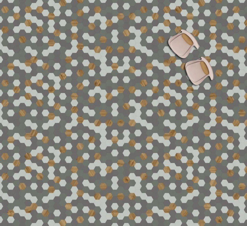 Виниловая плитка "Moduleo" Moods Hexagon 349 (226,32*196*2,5 мм) — купить в Череповце