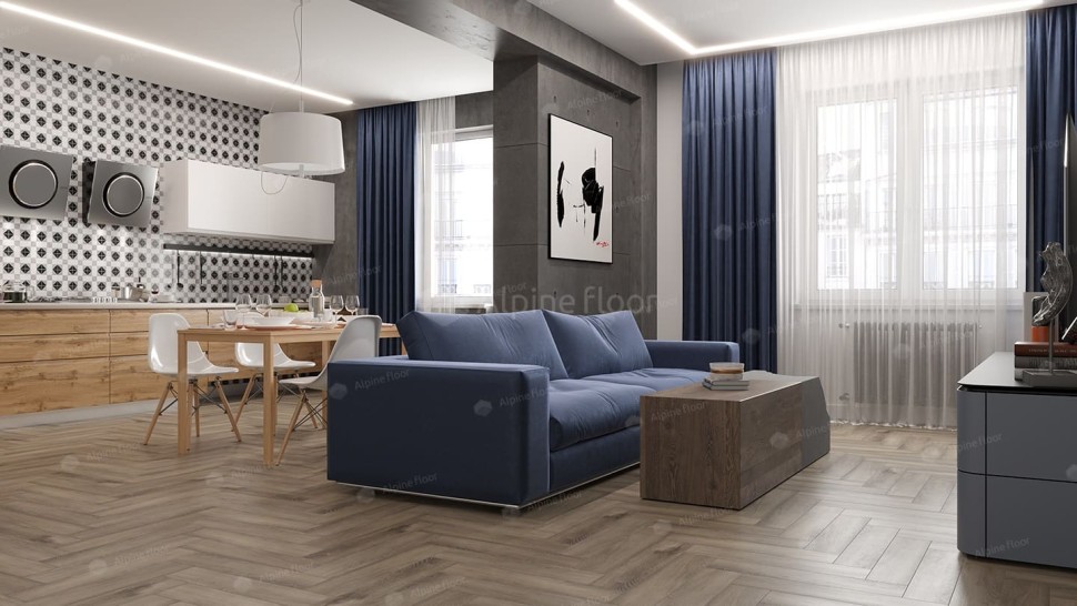 Виниловая плитка "Alpine Floor" Parquet LVT Дуб Исида (590*118*2,5 мм) — купить в Череповце