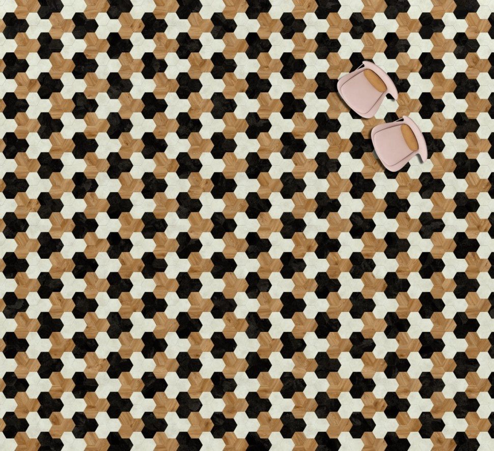 Виниловая плитка "Moduleo" Moods Hexagon 354 (226,32*196*2,5 мм) — купить в Череповце