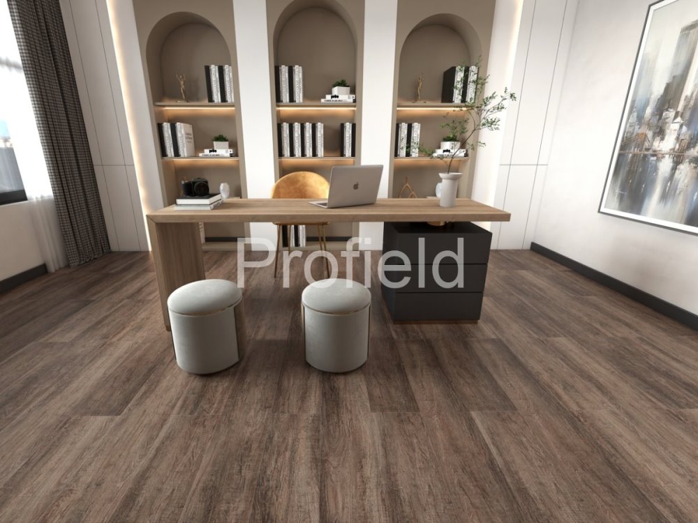HSPC ламинат "Profield" Дуб темный (1200*228*5,5 мм) — купить в Череповце