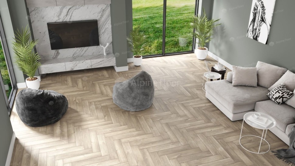Виниловая плитка "Alpine Floor" Parquet LVT Дуб Натуральный Отбеленный (590*118*2,5 мм) — купить в Череповце
