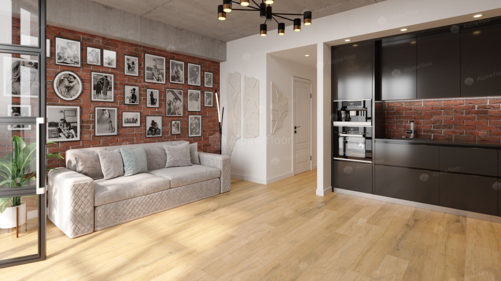 SPC Ламинат "Alpine Floor" Дуб медовый (1220*183*8 мм) — купить в Череповце