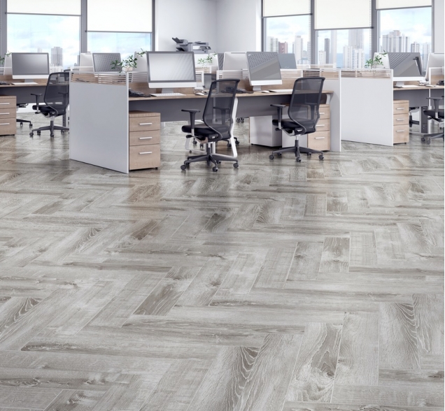 Виниловый ламинат SPC "Cronafloor" Herringbone Дуб Страсбург (640*128*4,5 мм) — купить в Череповце
