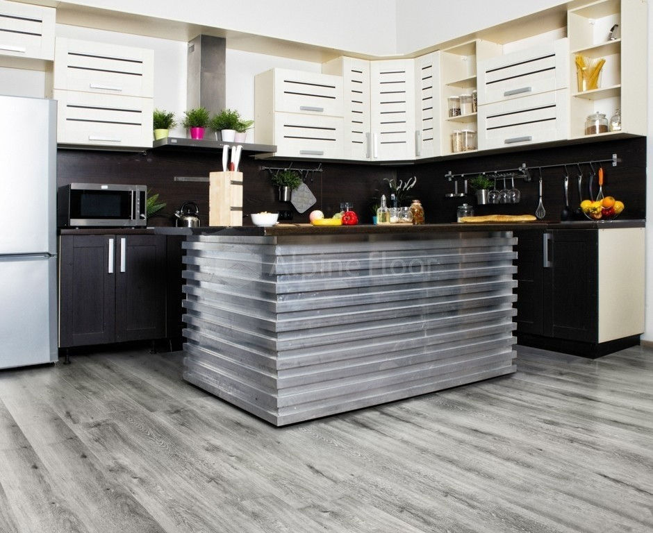 Замковая ПВХ плитка "Alpine Floor" Ясень Серый  (1220*183*4мм) — купить в Череповце