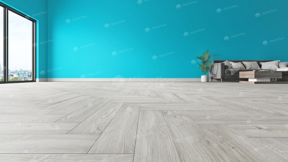 Виниловая плитка "Alpine Floor" Parquet LVT Снежный (590*118*2,5 мм) — купить в Череповце