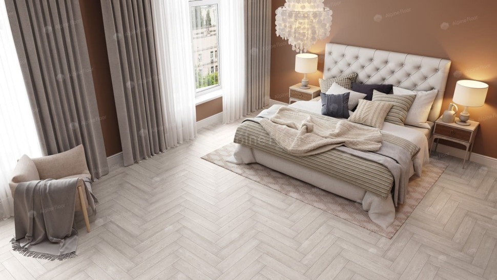 Виниловая плитка "Alpine Floor" Parquet LVT Голубой Лес (590*118*2,5 мм) — купить в Череповце