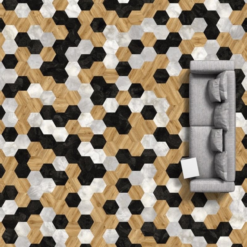 Виниловая плитка Big Hexagon 260 (452,64*392*2,5 мм) — купить в Череповце