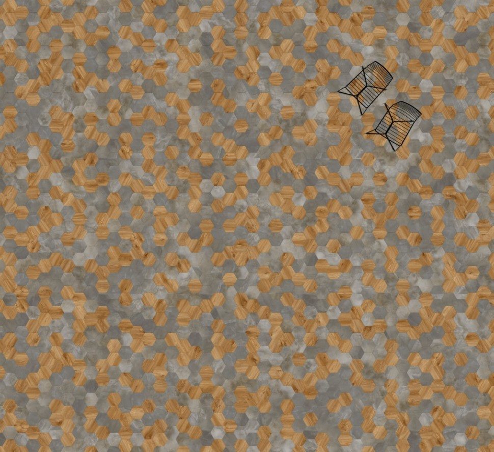 Виниловая плитка "Moduleo" Moods Hexagon 323 (226,32*196*2,5 мм) — купить в Череповце