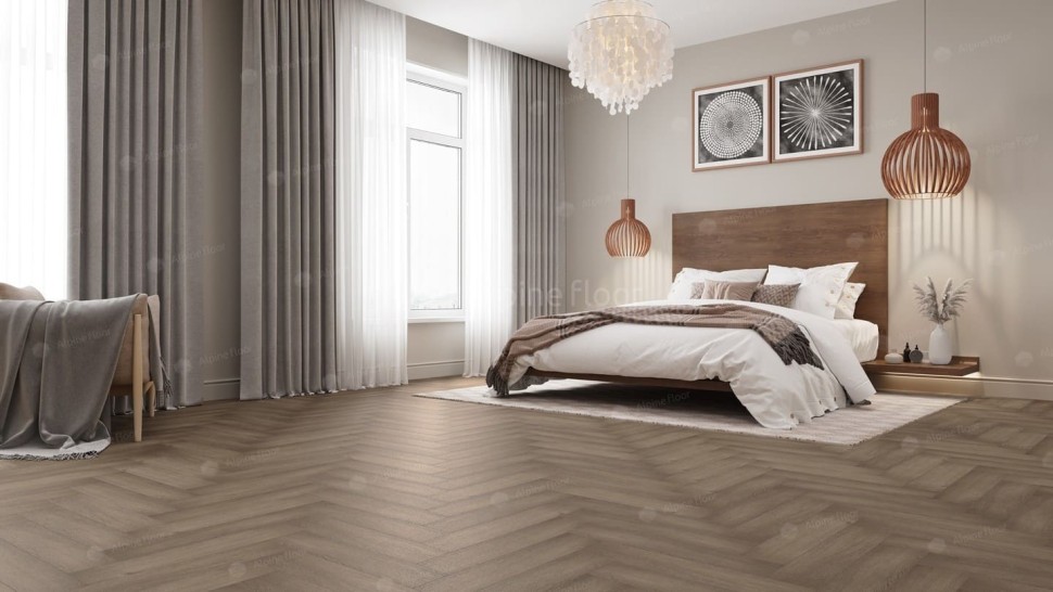 Виниловая плитка "Alpine Floor" Parquet LVT Дуб Насыщенный (590*118*2,5 мм) — купить в Череповце
