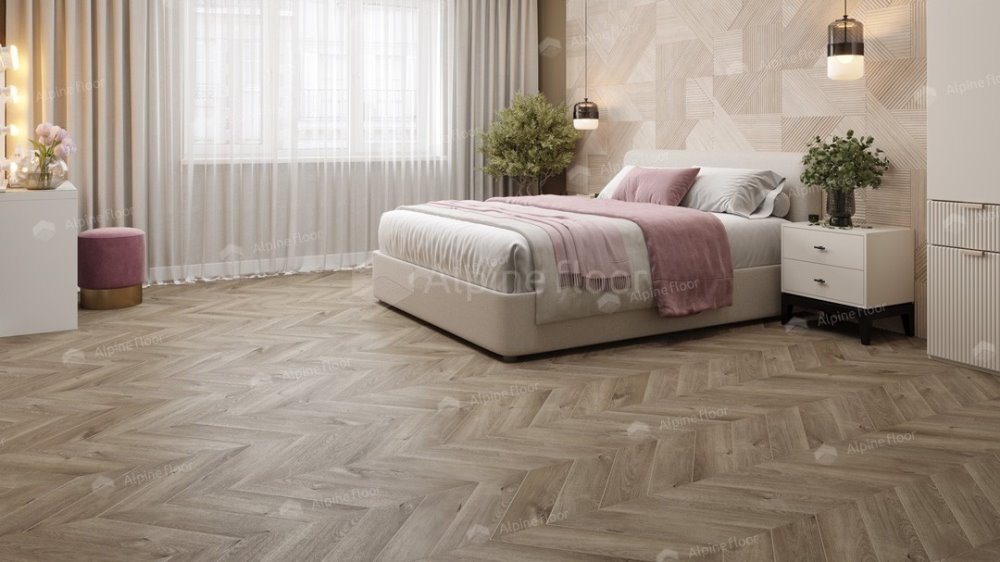 LVT плитка "Alpine Floor" Дуб Натуральный Отбеленный (555*127*2,5 мм) — купить в Череповце