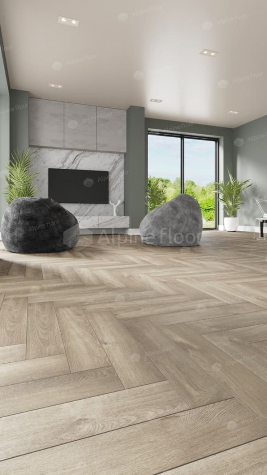 Виниловая плитка "Alpine Floor" Parquet LVT Дуб Натуральный Отбеленный (590*118*2,5 мм) — купить в Череповце