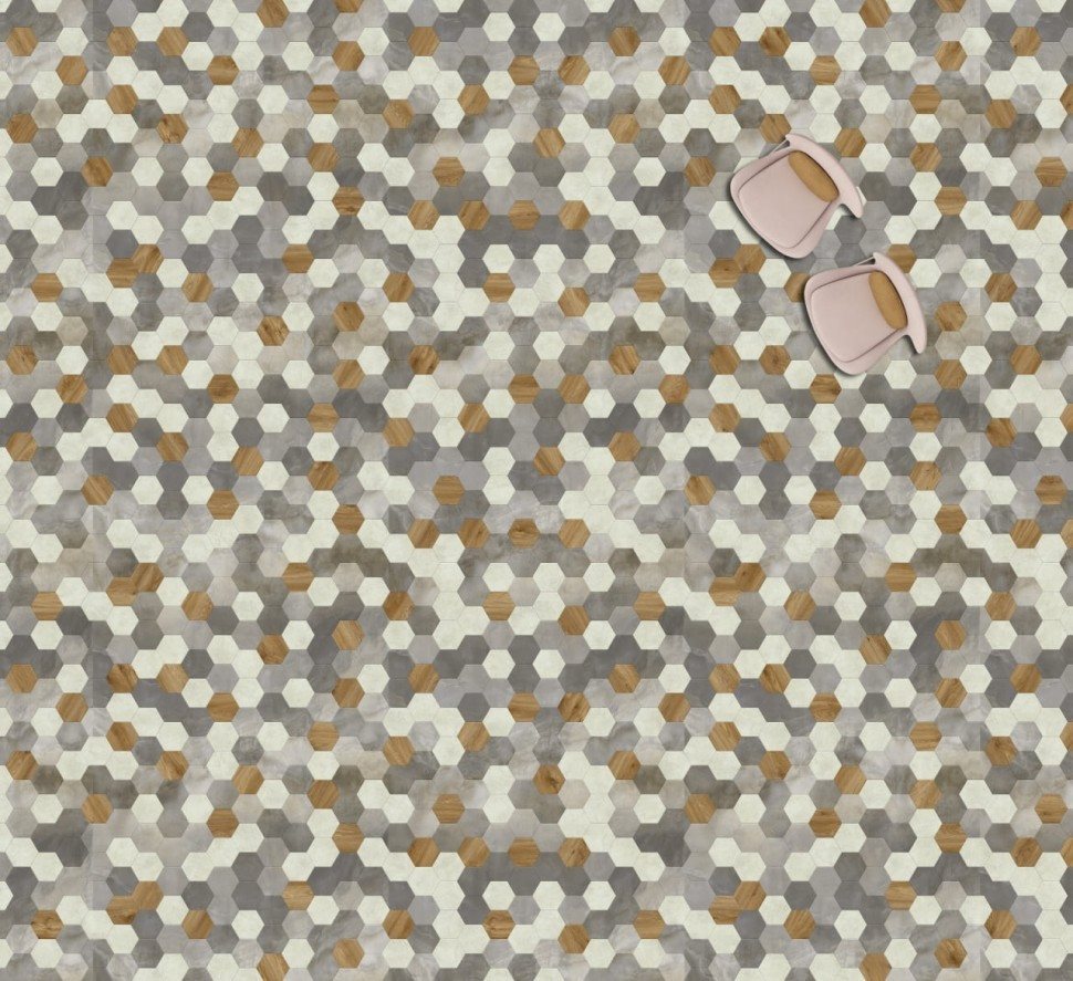Виниловая плитка "Moduleo" Moods Hexagon 348 (226,32*196*2,5 мм) — купить в Череповце