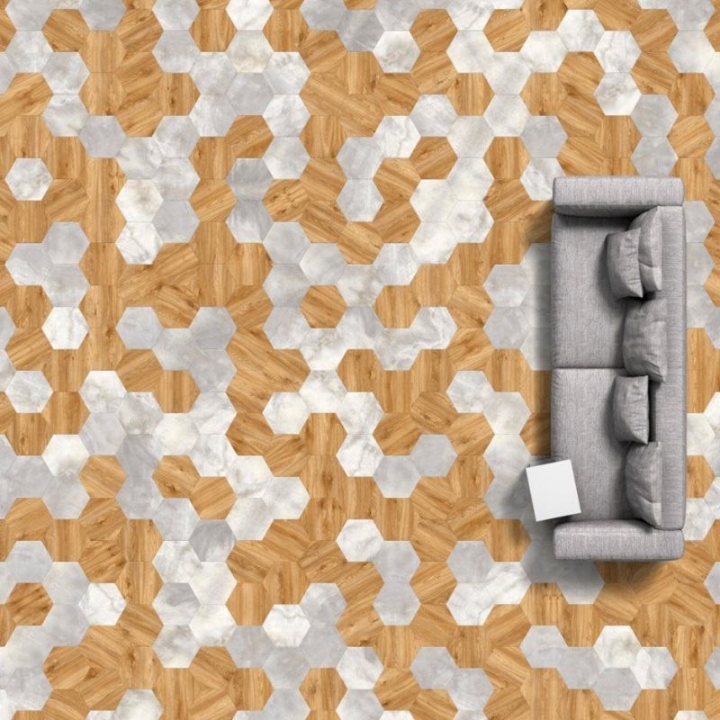 Виниловая плитка Big Hexagon 261 (452,64*392*2,5 мм) — купить в Череповце