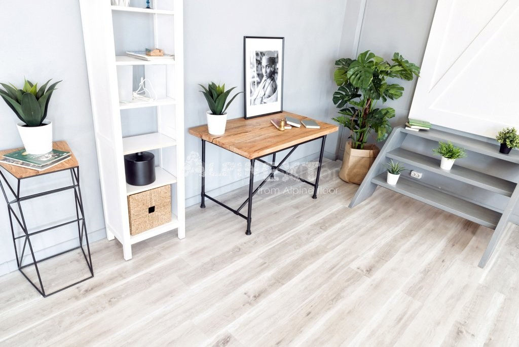 Замковая ПВХ плитка "Alpine Floor" Дуб выбеленный  (1220*183*4мм) — купить в Череповце