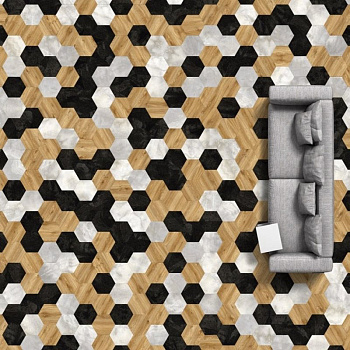 Виниловая плитка Big Hexagon 260 (452,64*392*2,5 мм) — фото и характеристики